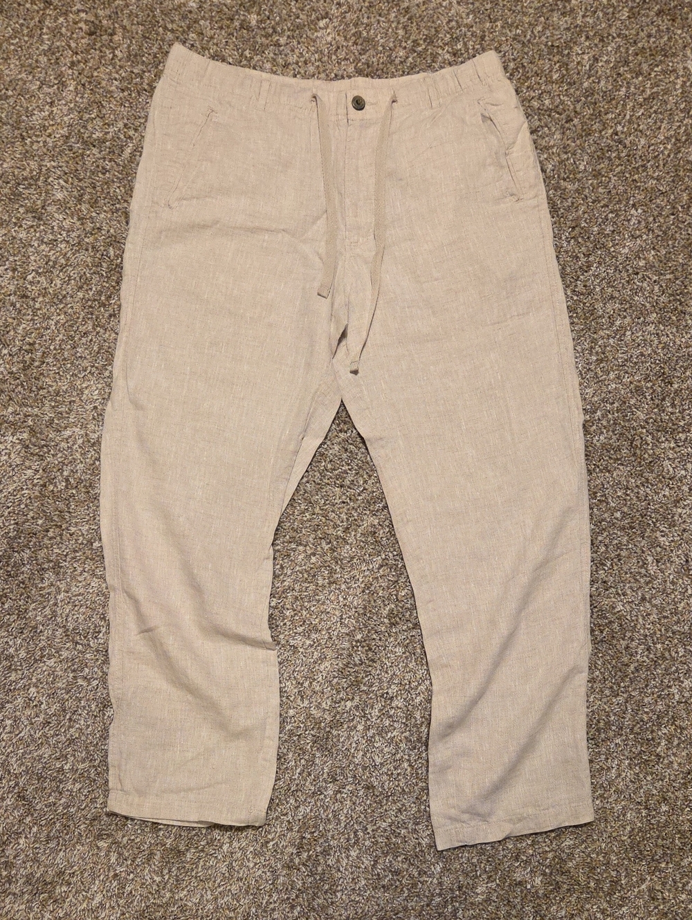 Tasso Elba Men's Drawstring 100% Linen Pants